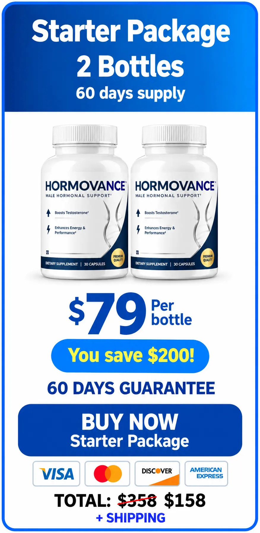 Hormovance 2-bottle starter pack — 60-day supply for women over 40